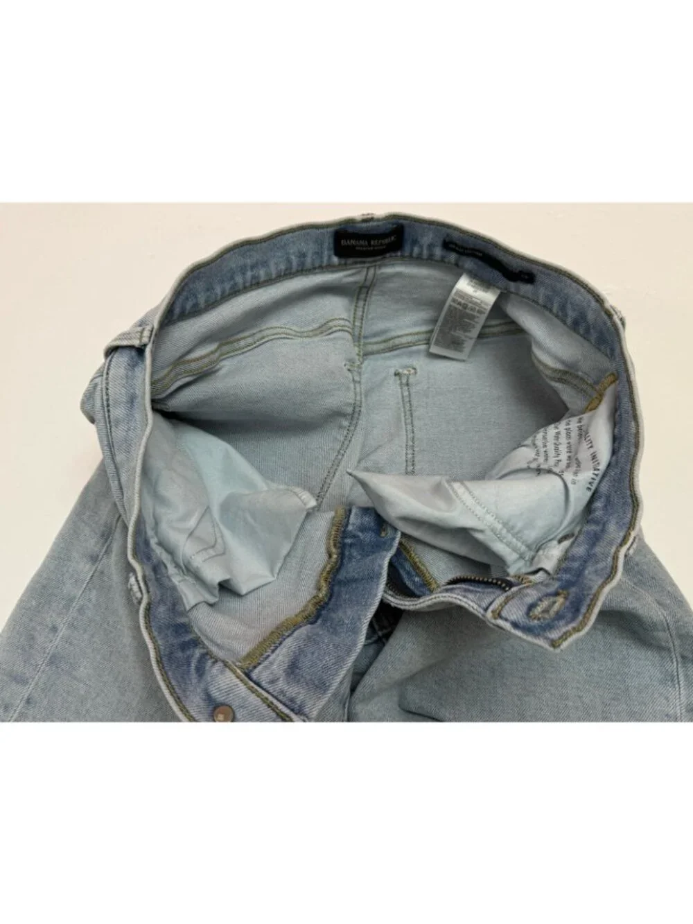Banana Republic Denim Shorts Women 29 Mid Rise Straight Raw Hem Light Wash